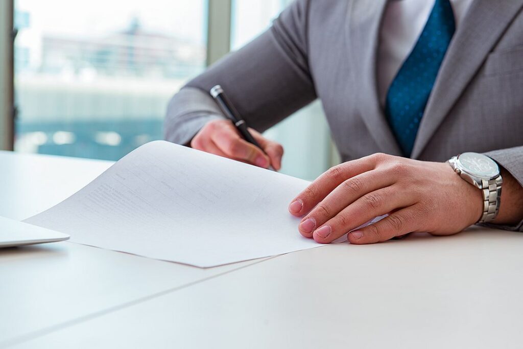 signing documents for apostille