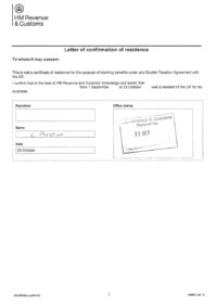 HMRC Certificate