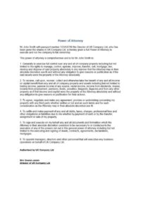 Power of Attorney