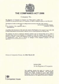 Certificate of Good Standing