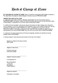 Deed Poll